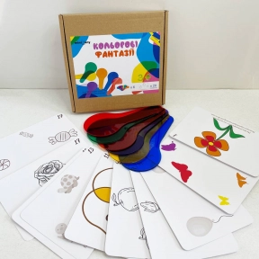 Развивающая детская игра со световыми фильтрами и карточками-заданиями Цветные фантазии