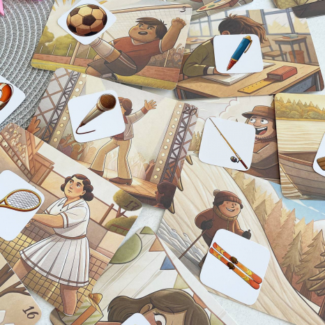 Логічна розвиваюча гра з картками завданнями та прищіпками Що? Кому? Навіщо?