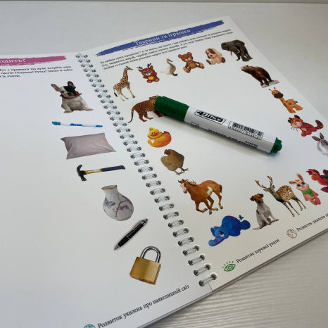 Багаторазовий зошит "Логіка та навколишній світ" для дітей 2-3 років