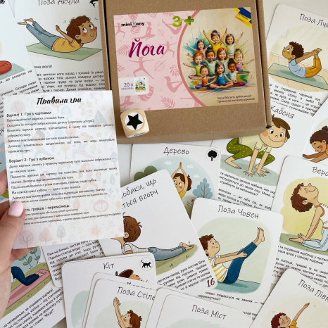 Детская йога: развивающая игра с карточками – заданиями MMT