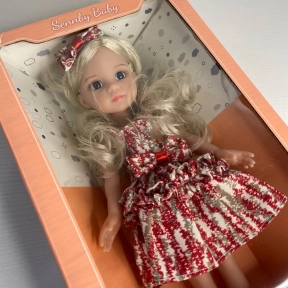 Лялька, висота: 34 см, імітація скляних очей, взуття, в коробці MN 336