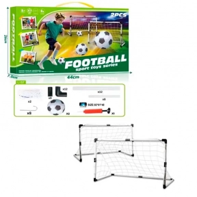 Футбольні ворота 2шт з  м'ячем і насосом, 92-48-61см , MR 1559