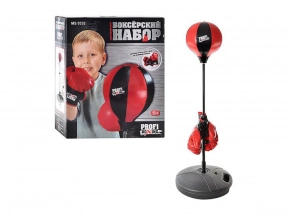 Боксерский набор груша на регулируемой стойке и перчатки 2 шт MS 0332