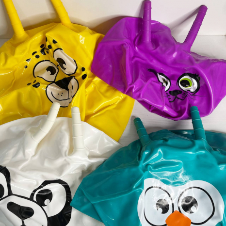 М'яч для фітнеса MS 0483-2 з ріжками, 45см., 10видів, 450г., кул., 21-15-4см.