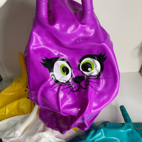 М'яч для фітнеса MS 0483-2 з ріжками, 45см., 10видів, 450г., кул., 21-15-4см.