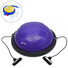 Балансировочная платформа с эспандером MS 2609-7 диаметр 60 см (Bosu)