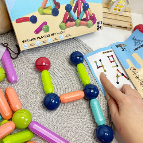 Магнітний конструктор 100 деталей, MX 2488-100