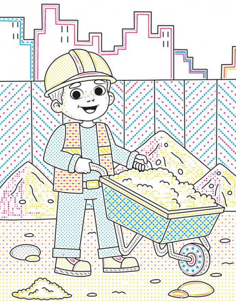 Водна розфарбовка Пензлик і вода : Бригада будівна N2048002У