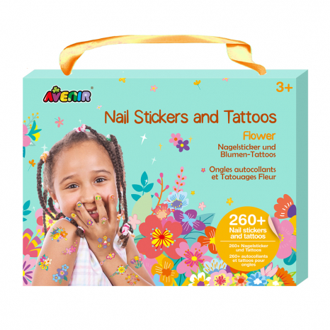 Набір наліпок на тіло та нігті "Квіти", 260 наліпок Avenir NA218207