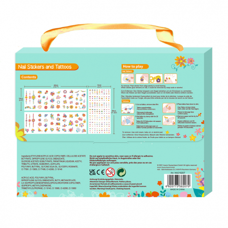 Набір наліпок на тіло та нігті "Квіти", 260 наліпок Avenir NA218207