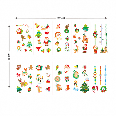 Набір наліпок на тіло та нігті Різдво 260 наліпок NA218208 Avenir