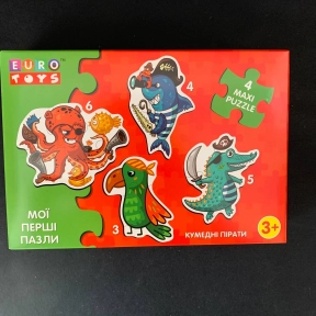 Детские пазлы Maxi 4 в 1 (3, 4, 5, 6 эл.) Смешные пираты, EuroToys