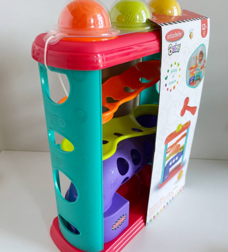 Дитяча пластикова стукалка на 3 доріжки з м'ячиками та молоточком PL1021