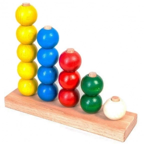 Дерев'яна іграшка Кульки кольорові в коробці, Тато