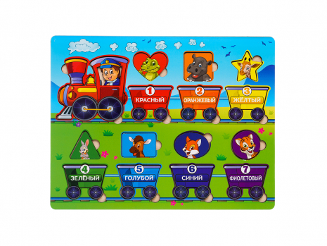 Сортер "Паровоз - геометричні фігури" Ань-Янь. ПСД048