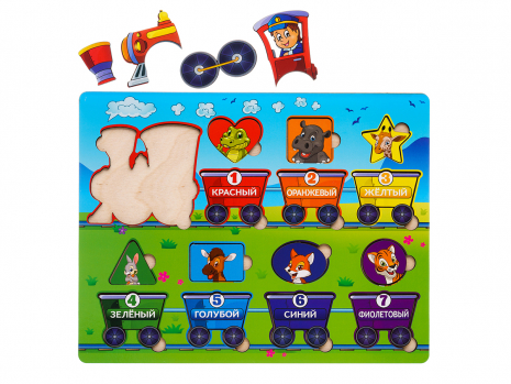 Сортер "Паровоз - геометричні фігури" Ань-Янь. ПСД048