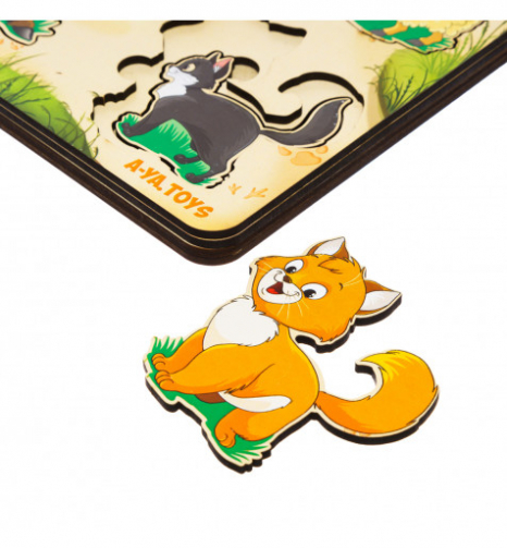 Вкладиші більше – менше “Сім'я – домашні тварини” (тато – мама – малюк) ПСД077