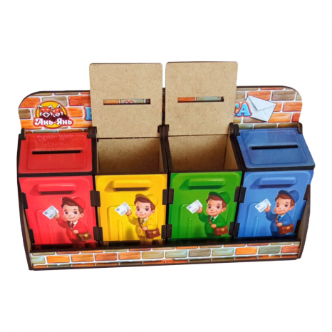 Комод - сортер  для вивчення кольорів Веселий листоноша Ань-Янь. ПСД081