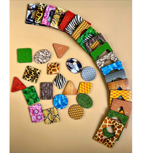 Дощечки Сегена з візерунками - 2 (пір'я), Ubee, ПСД086