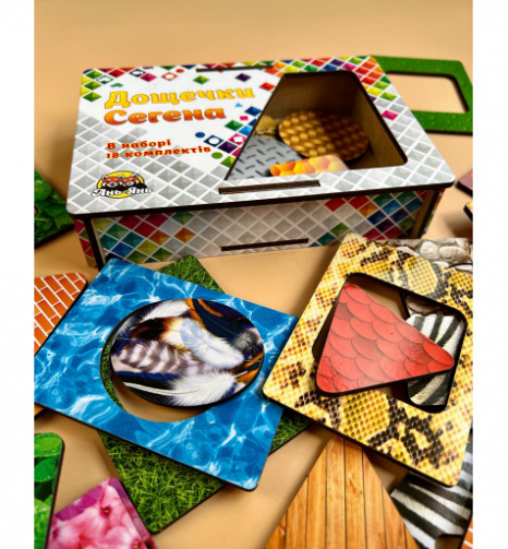 Дощечки Сегена с узорами - 2 (перья), Ubee, ПСД086