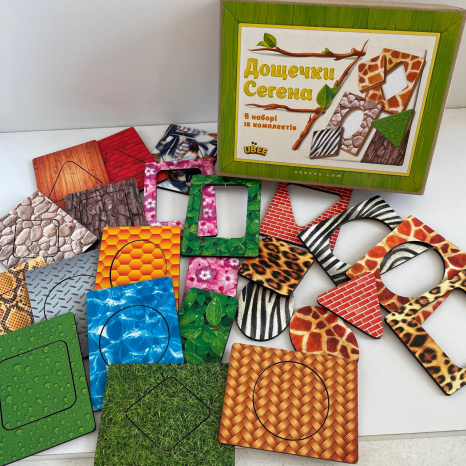 Дощечки Сегена с узорами - 2 (перья), Ubee, ПСД086