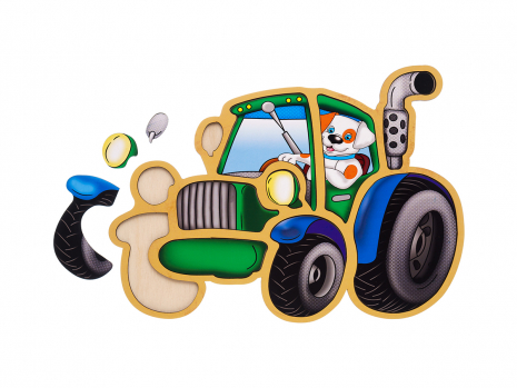 Контурный пазл "Трактор" Ань-Янь. ПСД119