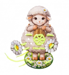 Дерев'яна шнурівка "Овечка" Ань-Янь ПСД131