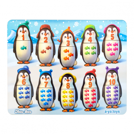 Сортер-вкладиш "Пінгвіни - рахунок" Ань-Янь. ПСД164