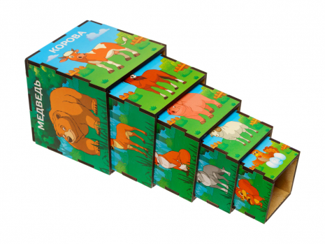 Кубики-пірамідки "Тварини - середовище існування" Ань-Янь. ПСД168