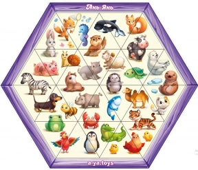 Дерев'яна гра пазл-головоломка "Тварини" Ань-Янь. ПСД169