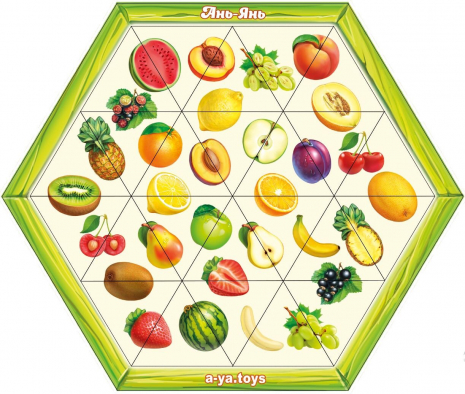 Деревянная игра пазл-головоломка "Фрукты" Ань-Янь. ПСД170