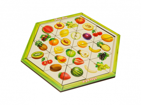 Деревянная игра пазл-головоломка "Фрукты" Ань-Янь. ПСД170