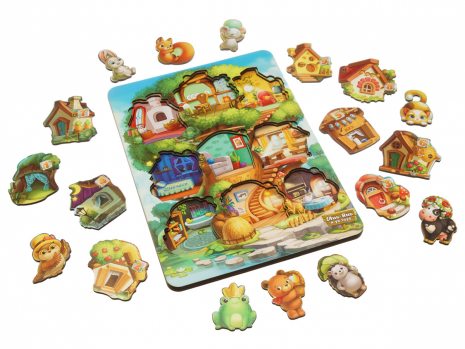 Тришарова рамка-вкладиш Де чий будиночок на дереві? Ubee ПСД172