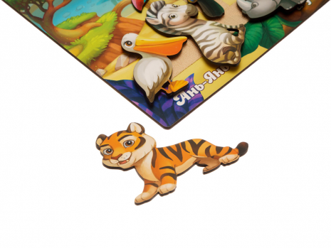 Игра на липучках с карточками "Повтори по схеме – Африка" Ubee ПСД178