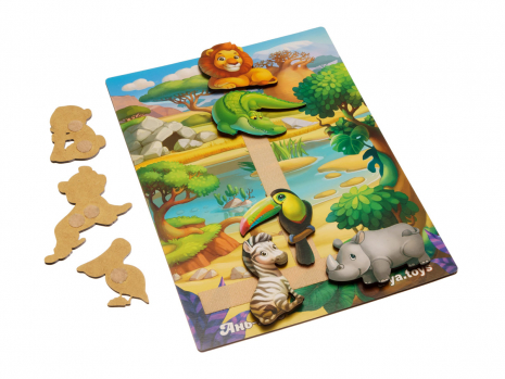 Игра на липучках с карточками "Повтори по схеме – Африка" Ubee ПСД178