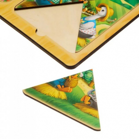 Деревянные пазлы в рамке "Овцы и гуси" Ubee ПСД181