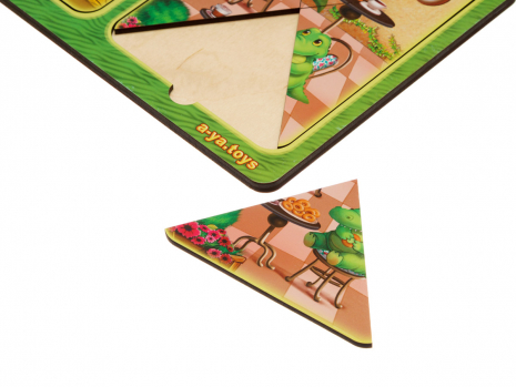 Дерев'яні пазли у рамці Жирафи та крокодили Ubee ПСД185