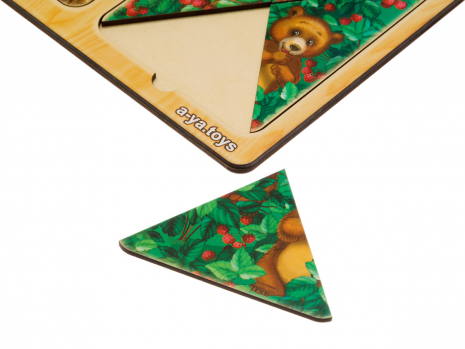 Дерев'яні пазли у рамці Їжачки та ведмеді Ubee ПСД186