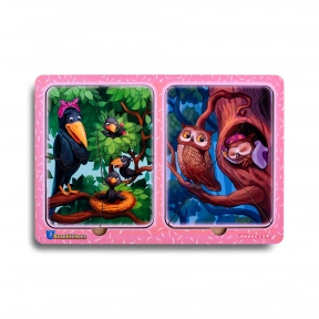 Деревянные пазлы в рамке Вороны и совы, ПСД187, Ubee