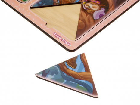 Деревянные пазлы в рамке Вороны и совы, ПСД187, Ubee