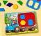 Дерев'яний сортер-пазл + танграм "Трактор" ПСД195 Ань-Янь