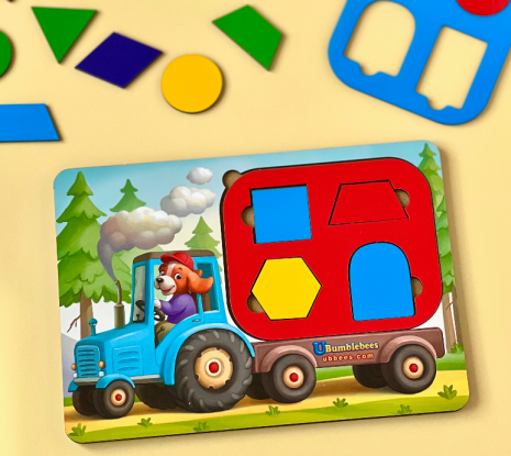 Дерев'яний сортер-пазл + танграм "Трактор" ПСД195 Ань-Янь