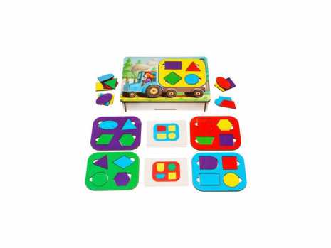 Дерев'яний сортер-пазл + танграм "Трактор" ПСД195 Ань-Янь