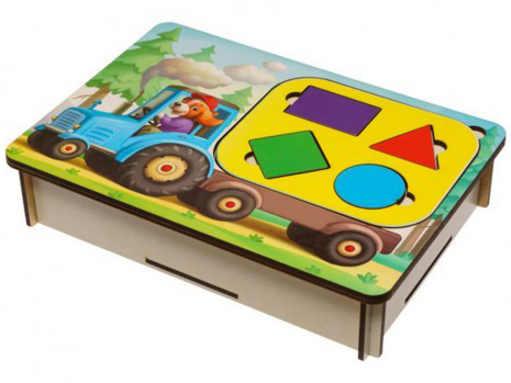 Дерев'яний сортер-пазл + танграм "Трактор" ПСД195 Ань-Янь