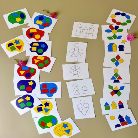 Дерев'яна вкладка-сортер (пазл) + танграм "Фея та карета". Ань-Янь. ПСД196