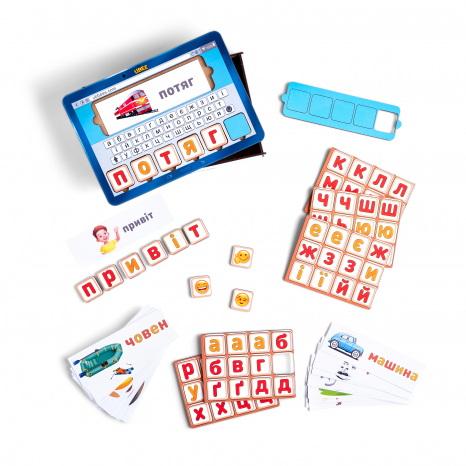 Планшет для хлопчиків "Збери слово по картинці" (українською мовою) Ань-Янь. ПСД198