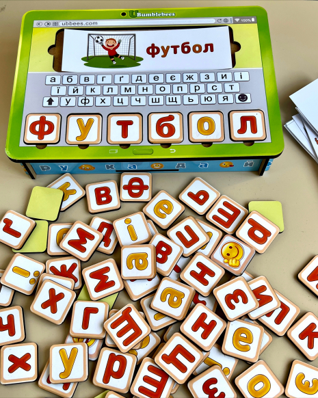 Планшет для хлопчиків "Збери слово по картинці" (українською мовою) Ань-Янь. ПСД198