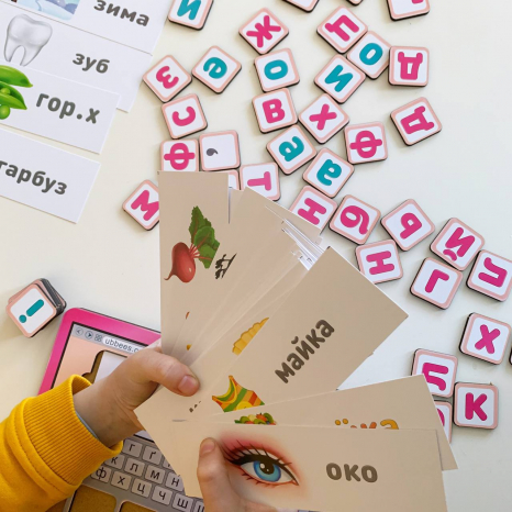 Планшет для девочек Собери слово по картинке (на украинском языке) Ань-Янь. ПСД199
