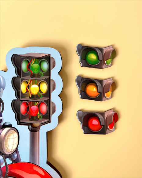 Багатошаровий пазл -  вкладка Лисенята на мотоциклі Ань-Янь  ПСД211