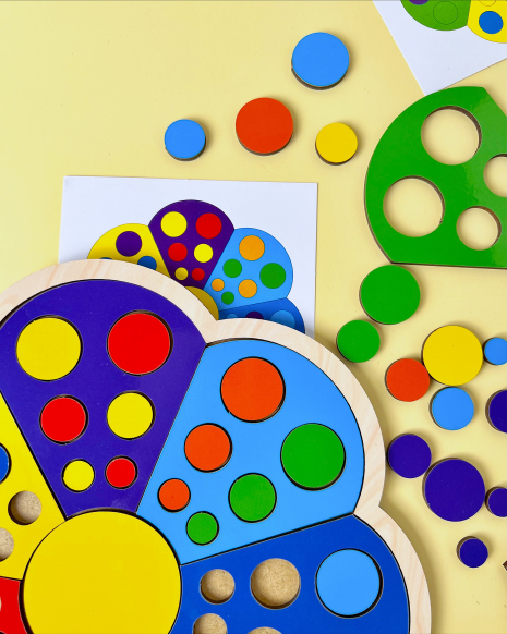 Деревянный сортер с карточками "Цветик-семицветик-1" Ань-Янь ПСД214